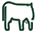 Outlined cow icon.