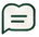 Outlined speech bubble icon.