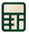 Outlined calculator icon.