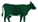 Dark green cattle silhouette used in the cattle inventory statistic.