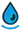 Blue water droplet with dark outline used in the irrigated farmland statistic.