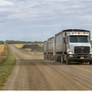 Grain truck on a rural road.
